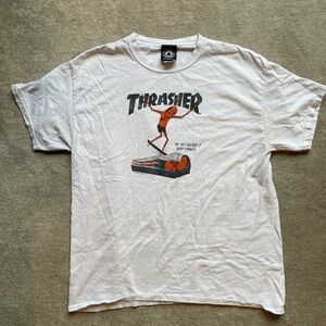 Thrasher White Tee